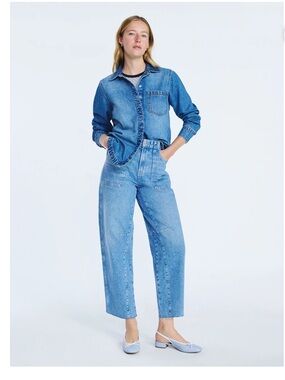 Free Assembly Cropped Carpenter Barrel Jeans NWT